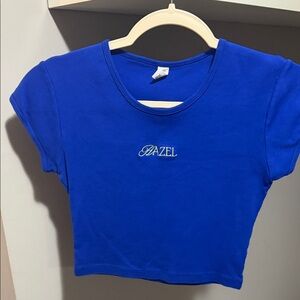 Hazel Vibrant Blue Women's Crop Top